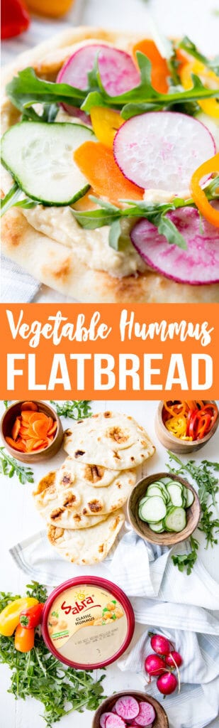 Vegetable Hummus Flatbread