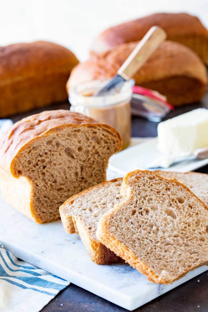 Delicious hone whole wheat bread made from scratch