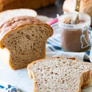 Whole wheat bread made from scratch