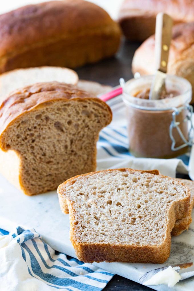 Whole wheat bread made from scratch