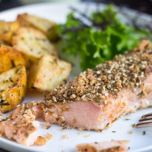 Dukkah-Crusted Baked Salmon Fillets - Easy Peasy Meals