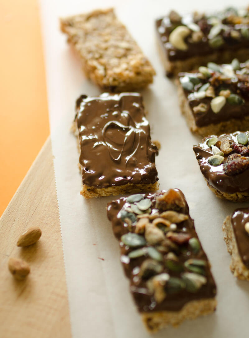 Easy Chocolate-Dipped Granola Bars