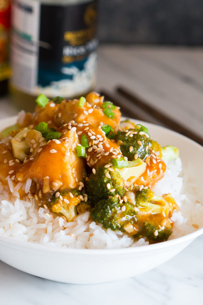 Honey Sesame Chicken with Broccoli