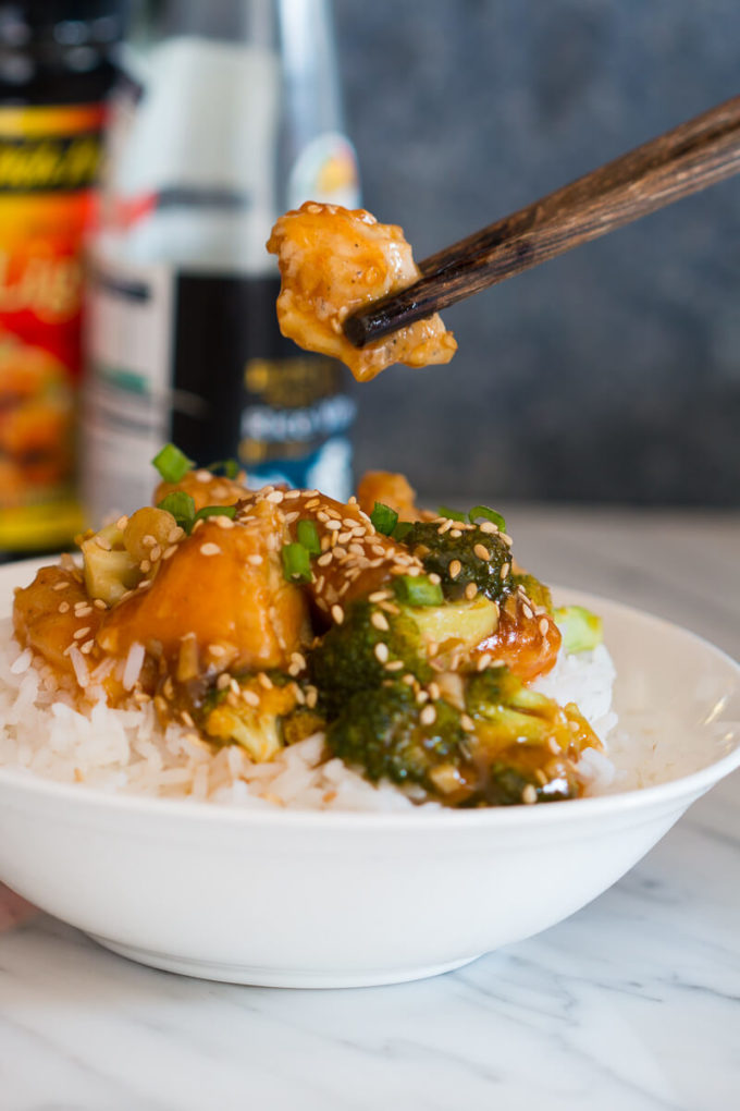 Honey Sesame Chicken with Broccoli