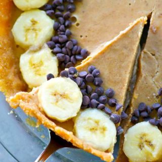 peanut banana butter lighter bake pie