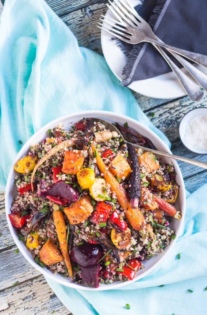 Roasted Vegetable and Quinoa Salad - Easy Peasy Meals