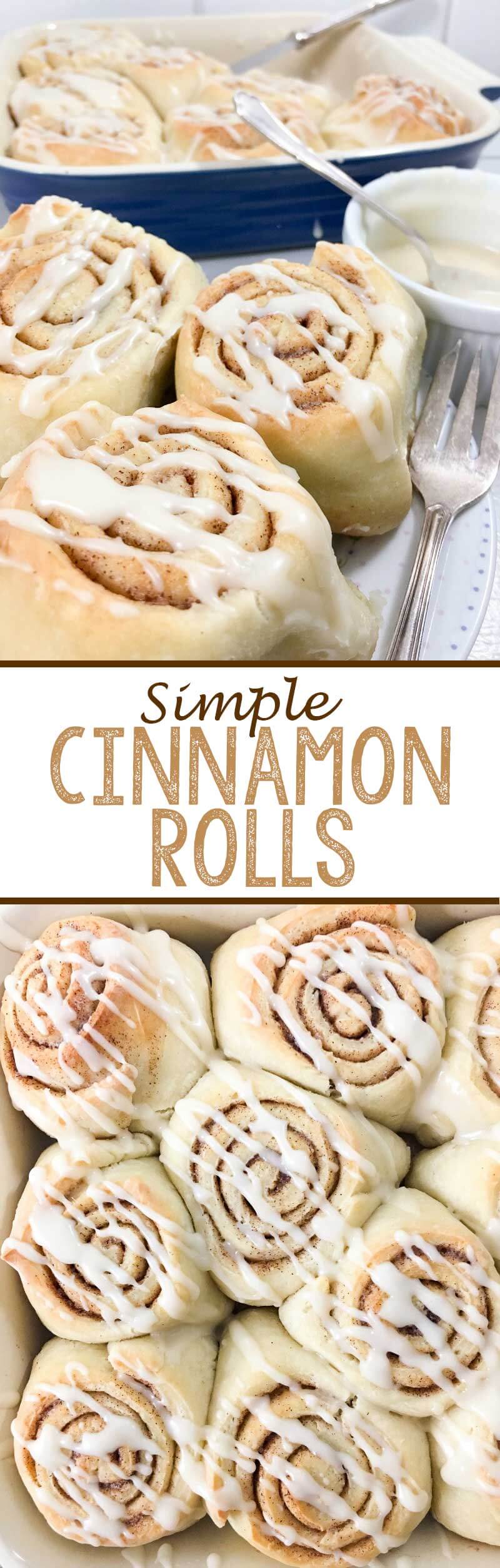 Simple Cinnamon Roll recipe with only a few ingredients!