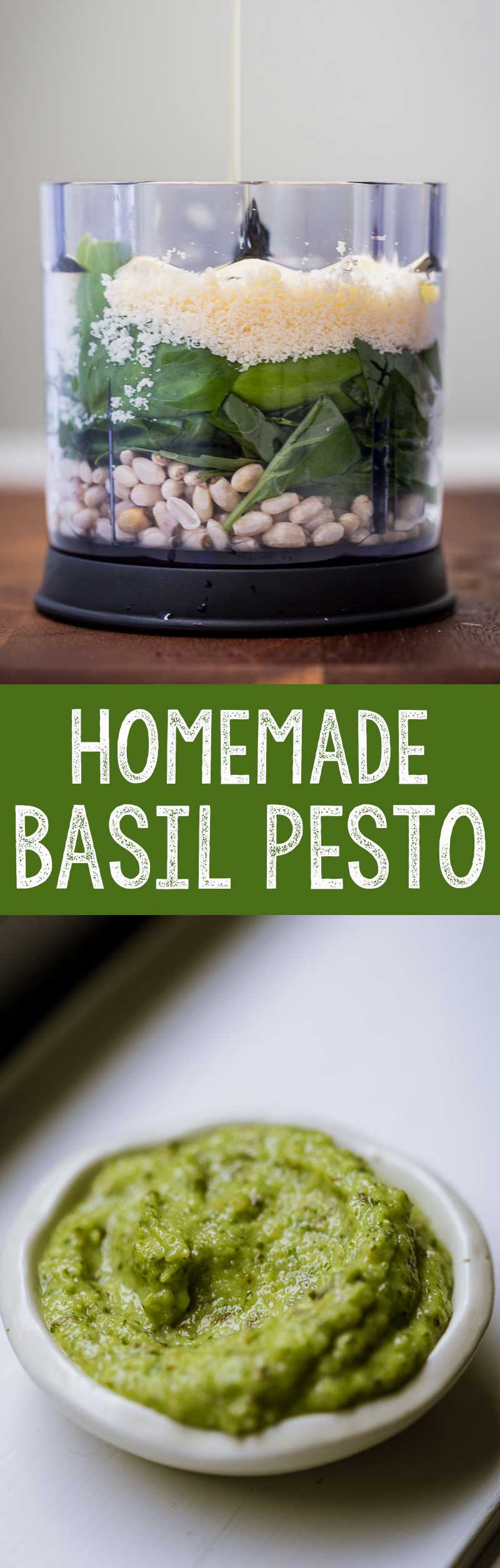 Homemade basil pesto