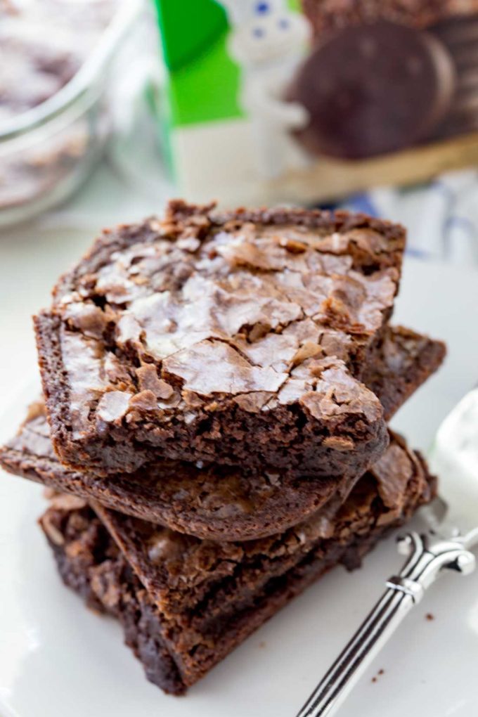 Thin mint brownies are absolutely delicious