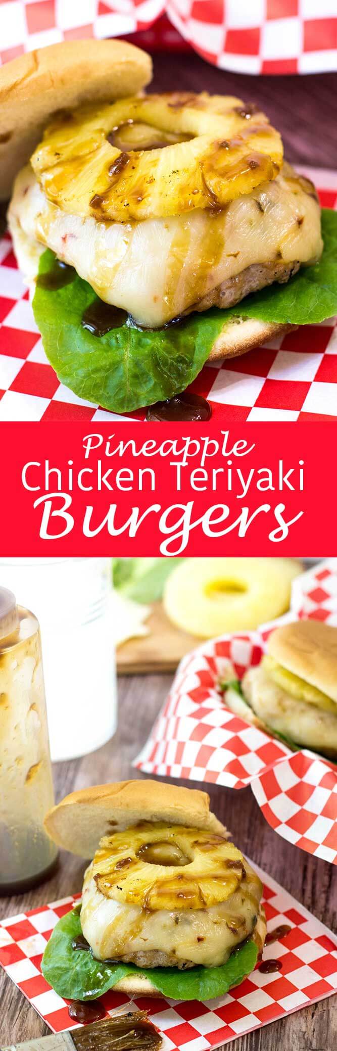 Pineapply Chicken Teriyaki Burgers are juicy, delicious, and perfectly flavored. 