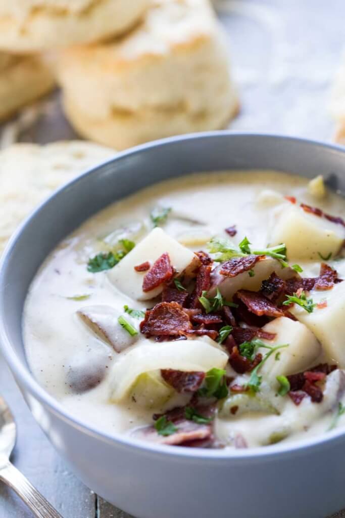 Creamy Cheddar Bacon Potato Soup