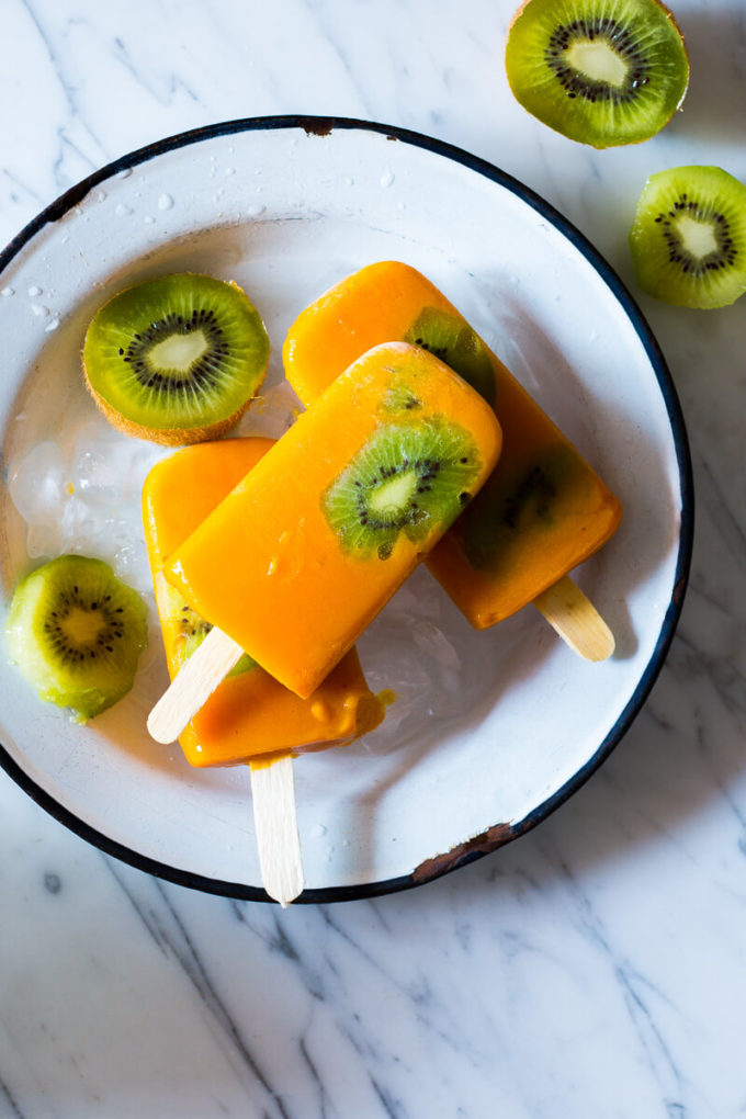 Mango Kiwi Popsicles