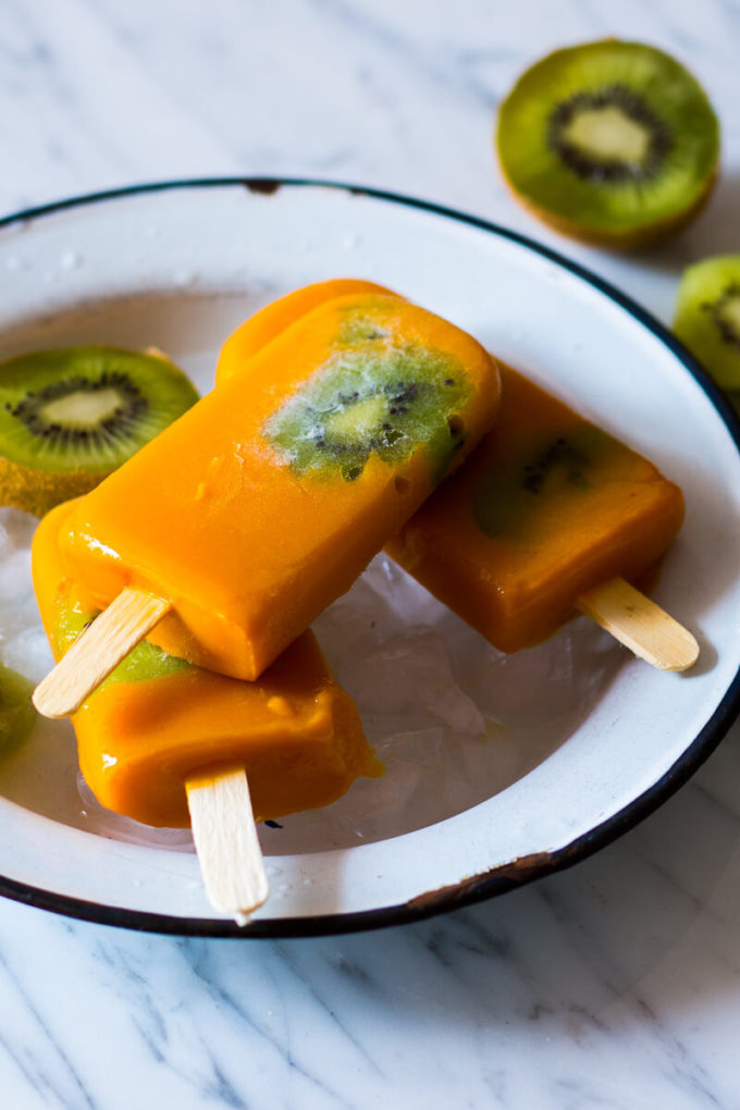 Mango Kiwi Popsicles