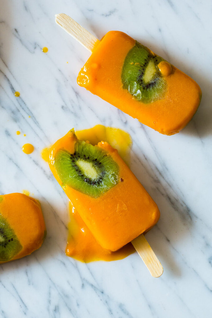 Mango Kiwi Popsicles