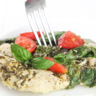 Spinach tomato pesto chicken