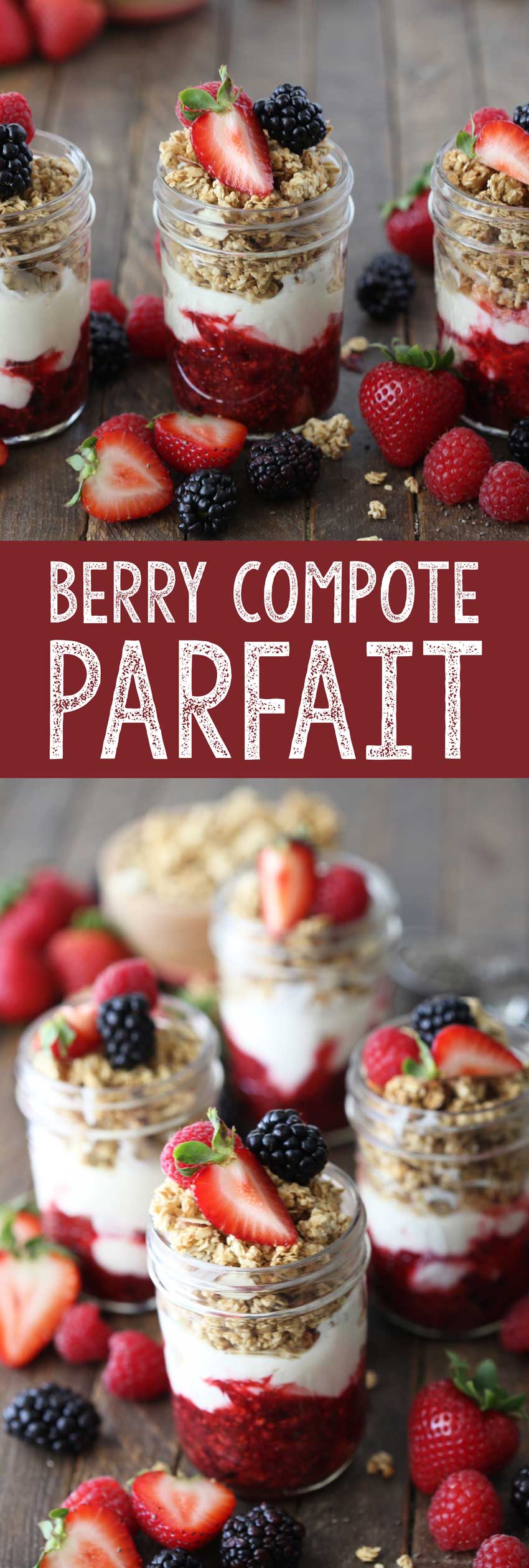 Berry Compote Parfait is a sweet and nutritious breakfast, snack, or dessert! 