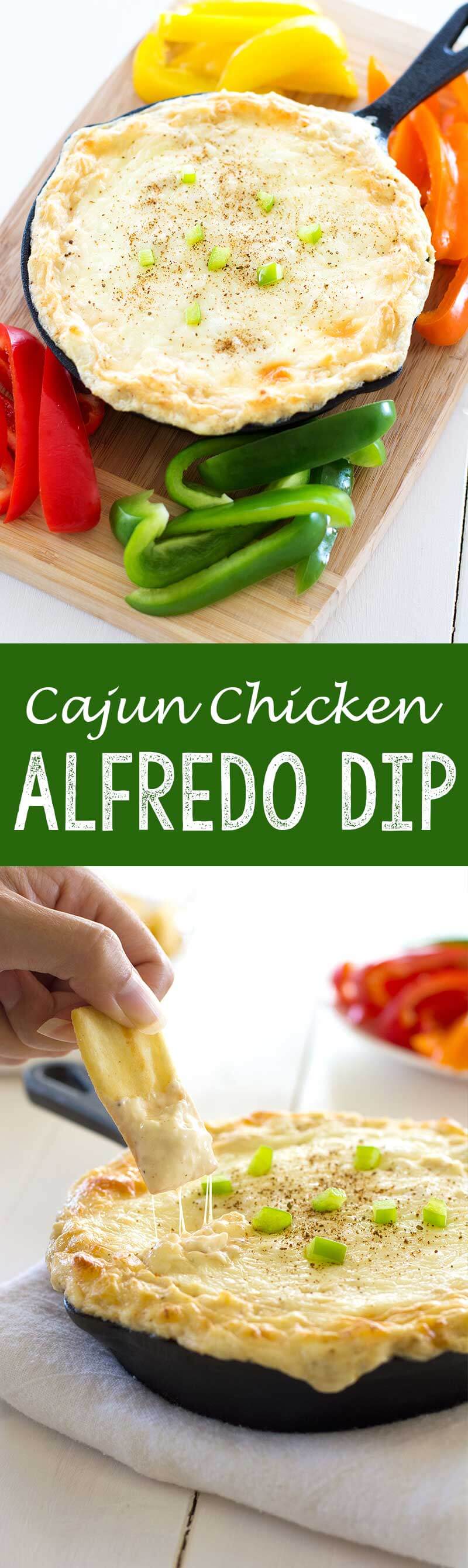 Cajun Chicken Alfredo Dip - Easy Peasy Meals