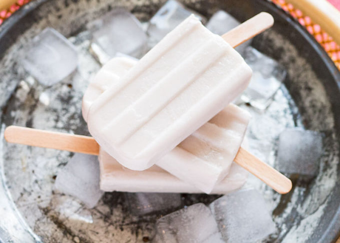 Try these creamy coconut popsicles infused with jasmine tea for dessert. Always on the lookout for a healthy frozen treat with no refined sugar.