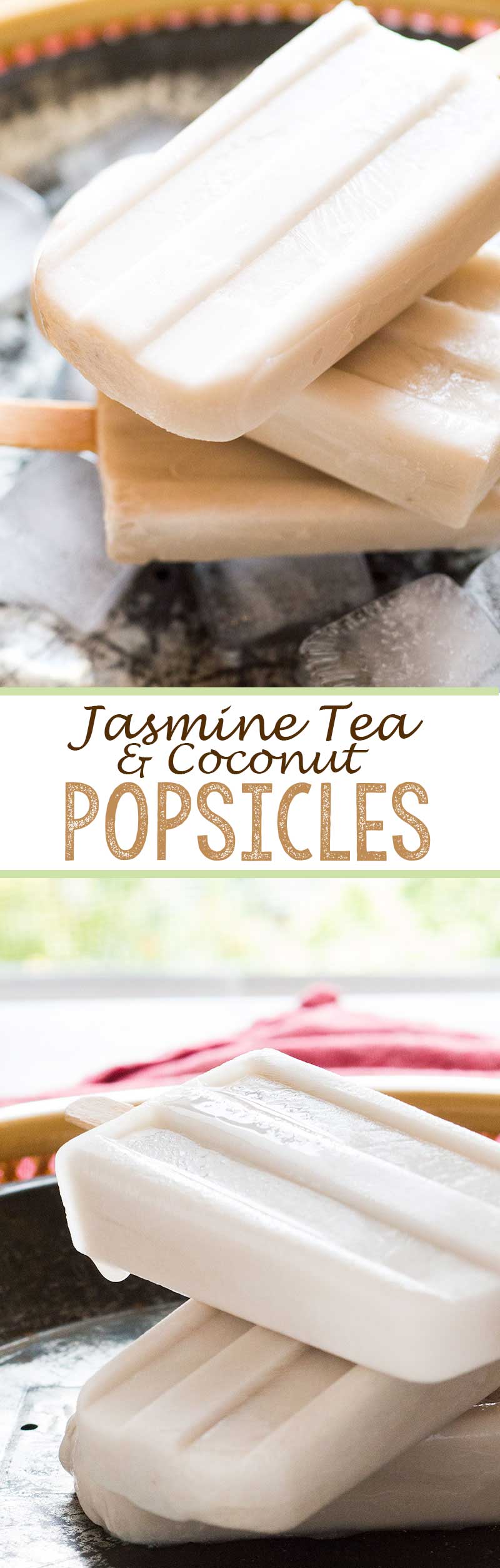 jasmine tea and coconut popsicles