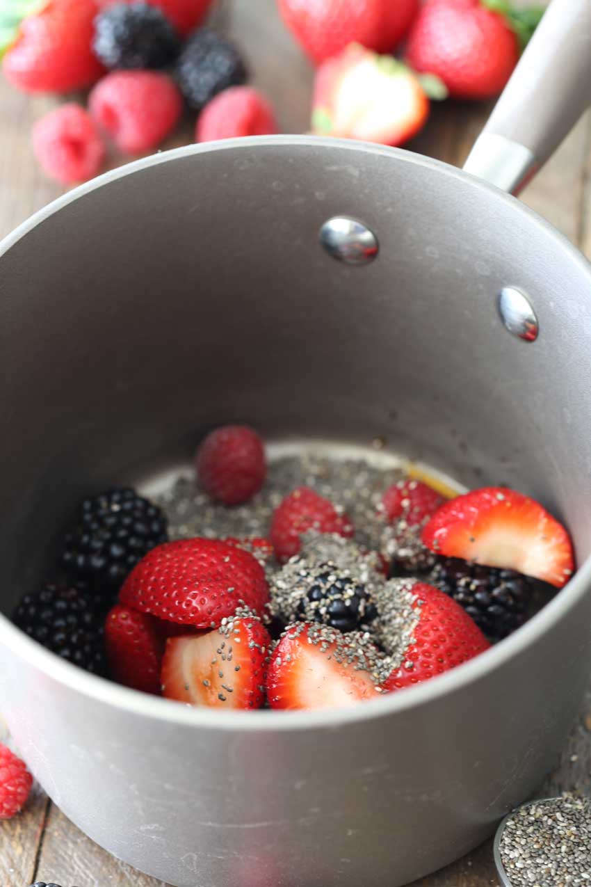 Chia and berry compote