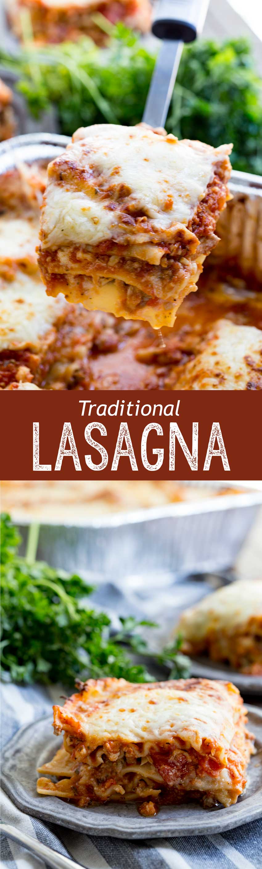 Meaty, hearty, and delicious, this traditional lasagna recipe is the perfect dinner solution