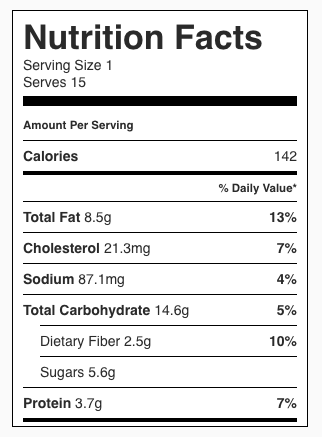 Apple Pie Breakfast Cookies Nutrition Facts