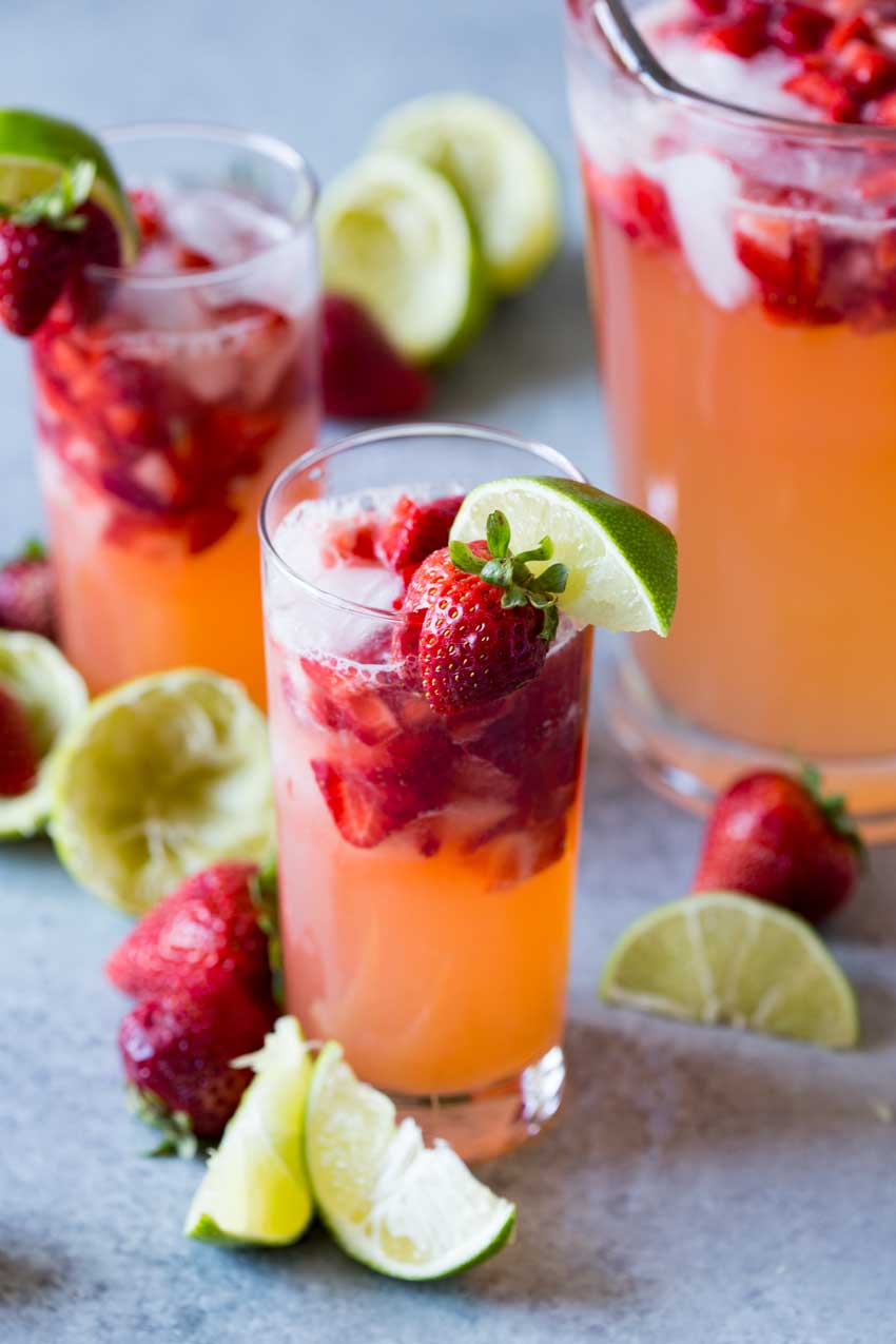 Sparkling strawberry limeade is a fresh lime and strawberry drink that is refreshing and perfect for summer. 