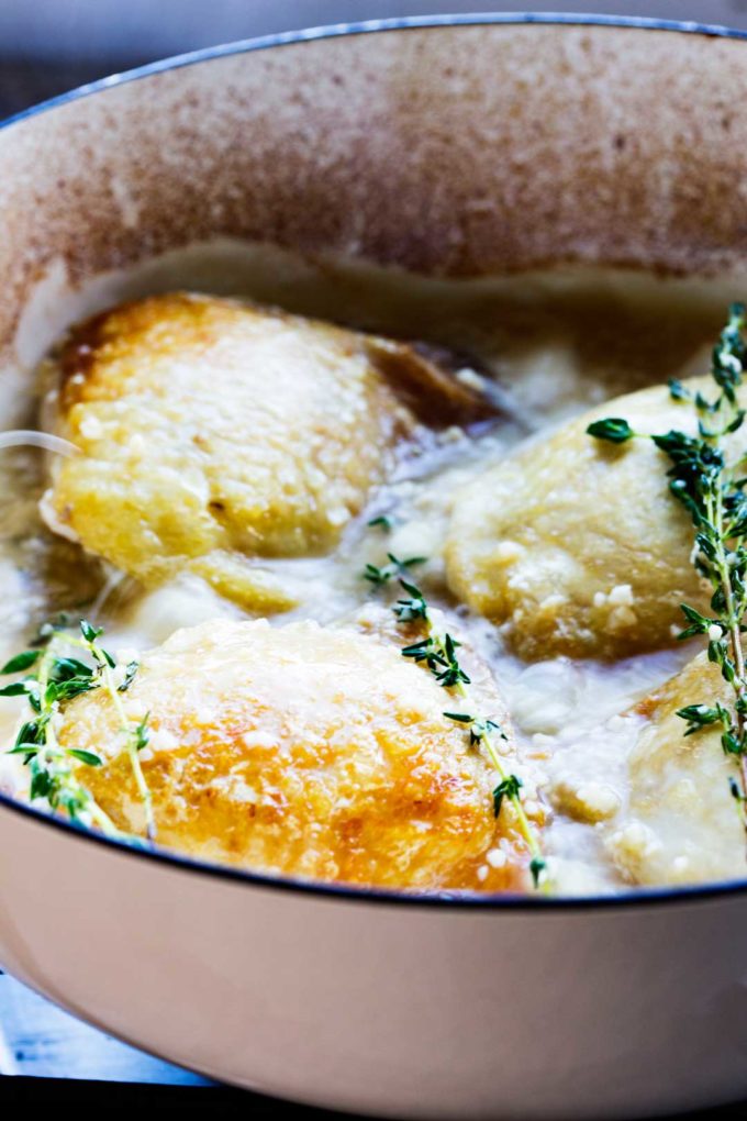 Garlic Lemon Chicken with White Wine Sauce