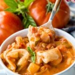Creamy Tomato Basil Tortellini Soup is hearty and full of tantalizing flavors