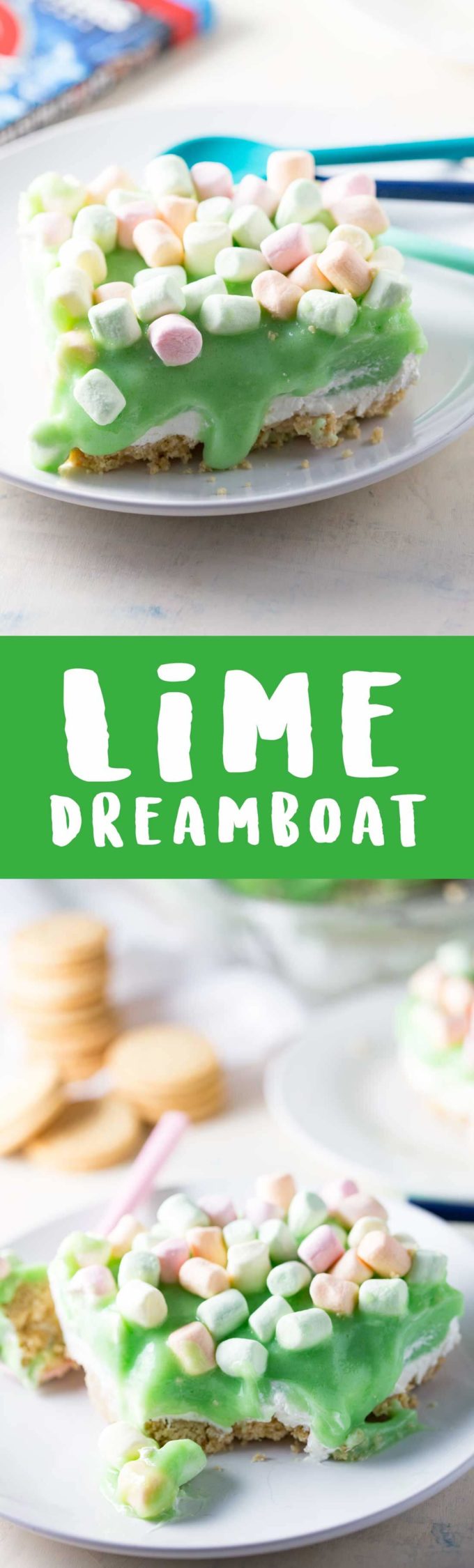 This creamy luscious dessert is a lime dreamboat, layers of yummy. 