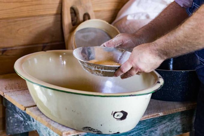 Sifting grits in Myrtle Beach