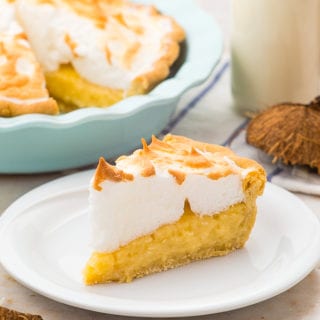 Coconut Cream pie with a perfect meringue