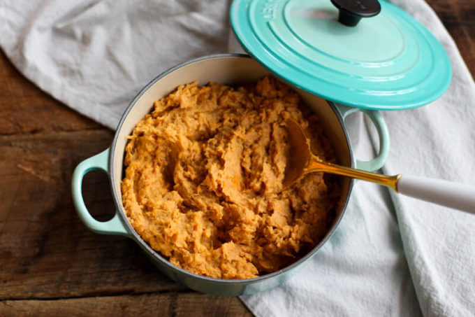 Mashed Loaded Sweet Potatoes