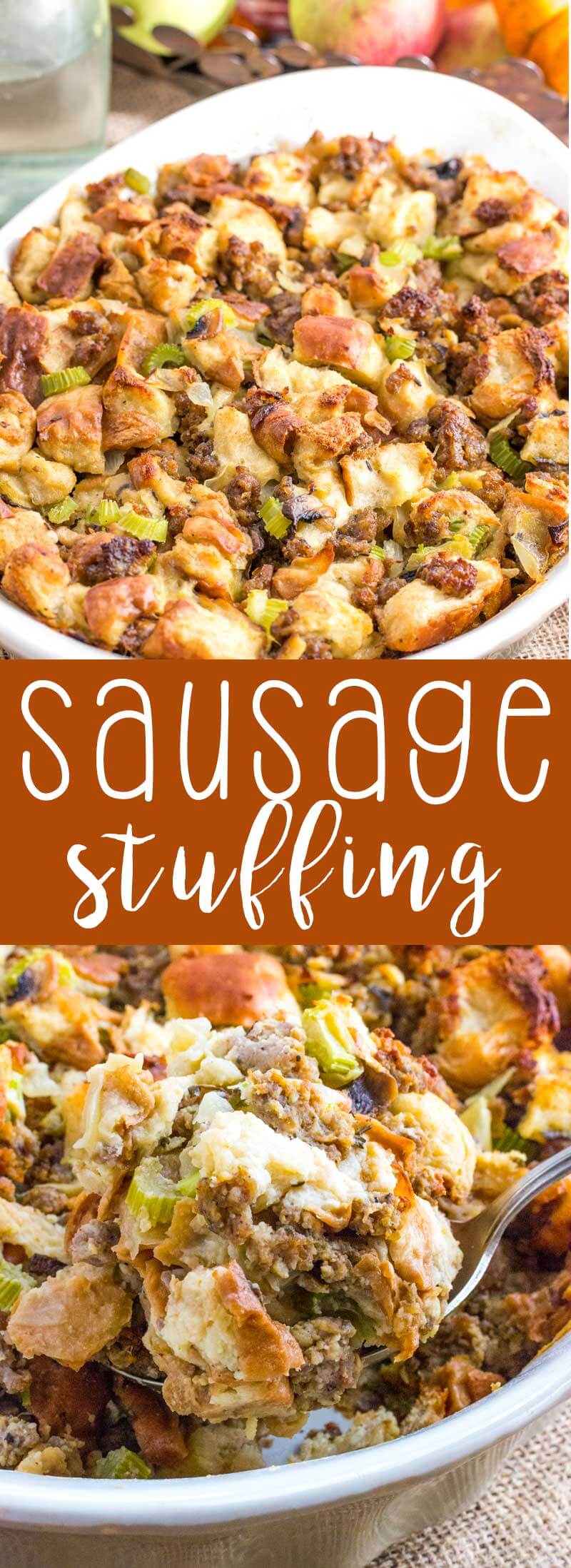 A savory and delicious sausage stuffing. Layers of flavor, and a great side dish. 