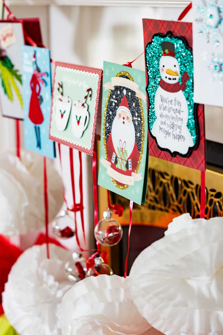 Card banner, great for Christmas decorating