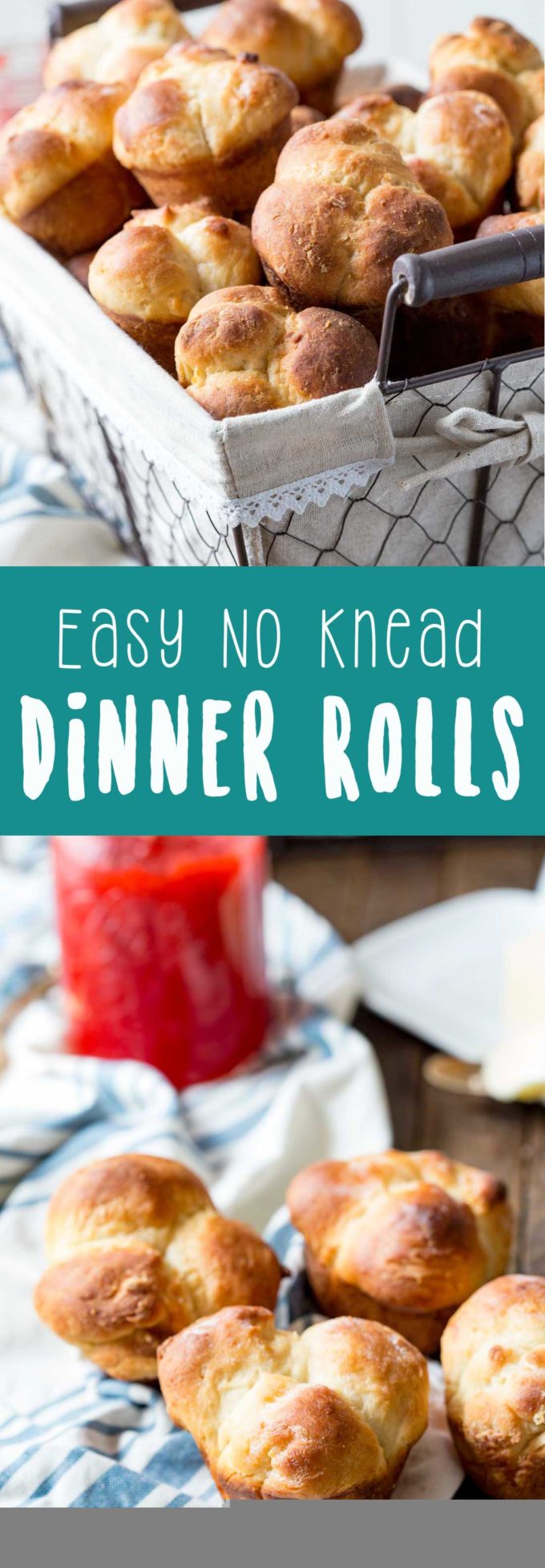 No knead easy dinner rolls are perfect for your Thanksgiving feast