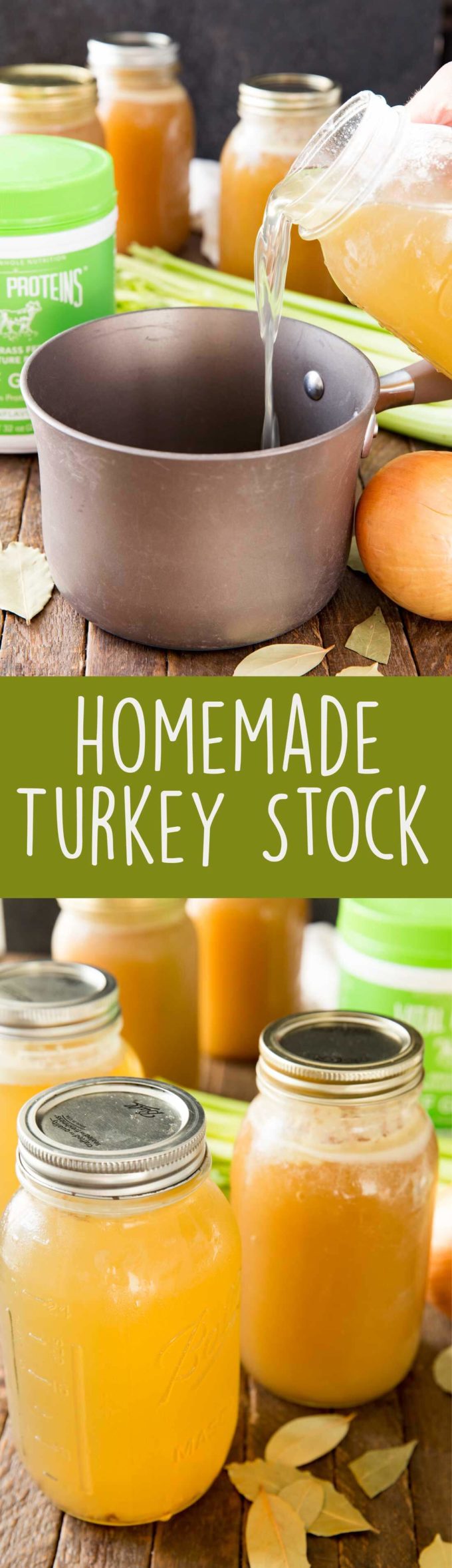 How to make homemade turkey stock to be frozen and used all year