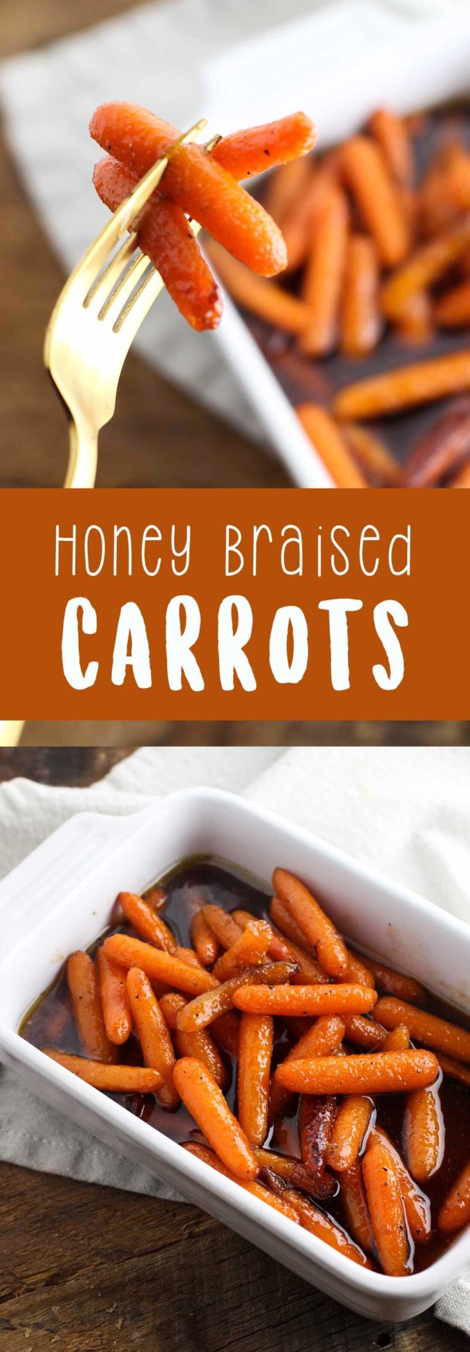 Delicious honey braised carrots perfect for a side dish