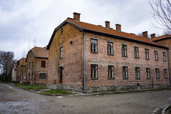 Buildings at the camp Auschwitz