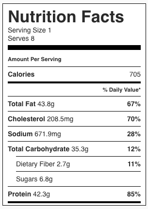 Creamy Clam Chowder Nutrition Facts