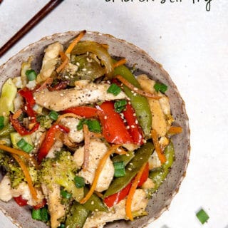 Easy sheet pan chicken stir fry is the quickest, easiest weeknight meal