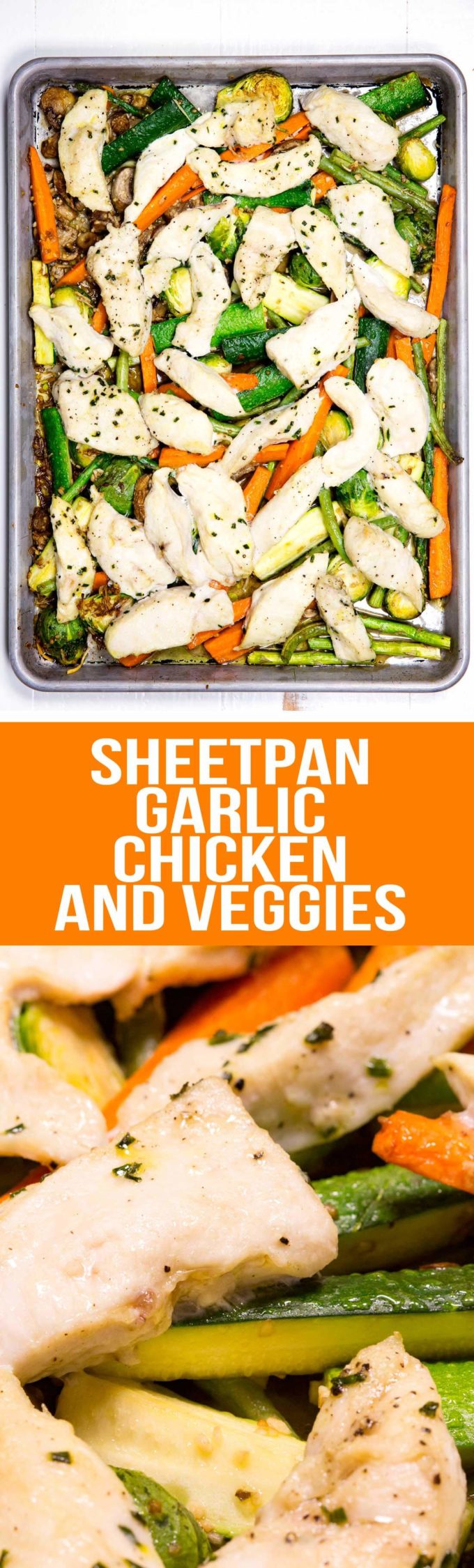 One pan is all you need to make this garlic and onion chicken and veggies. 