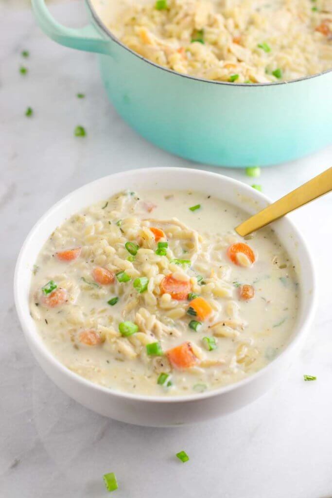 Creamy Chicken Orzo Soup