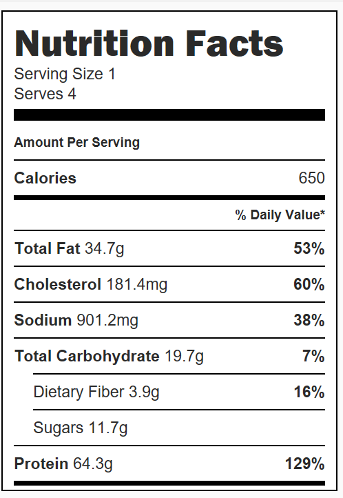 Easy Sesame Teriyaki Chicken Bowls (Meal Prep) Nutrition Facts