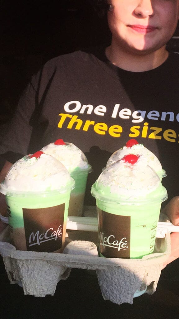 Mc Donald's shamrock shakes