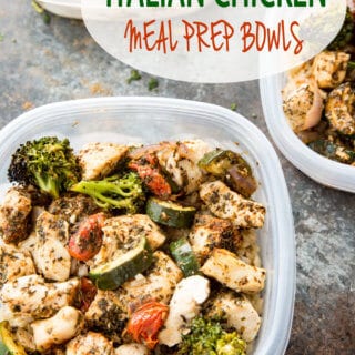 Easy to make Italian Chicken Meal Prep Bowls