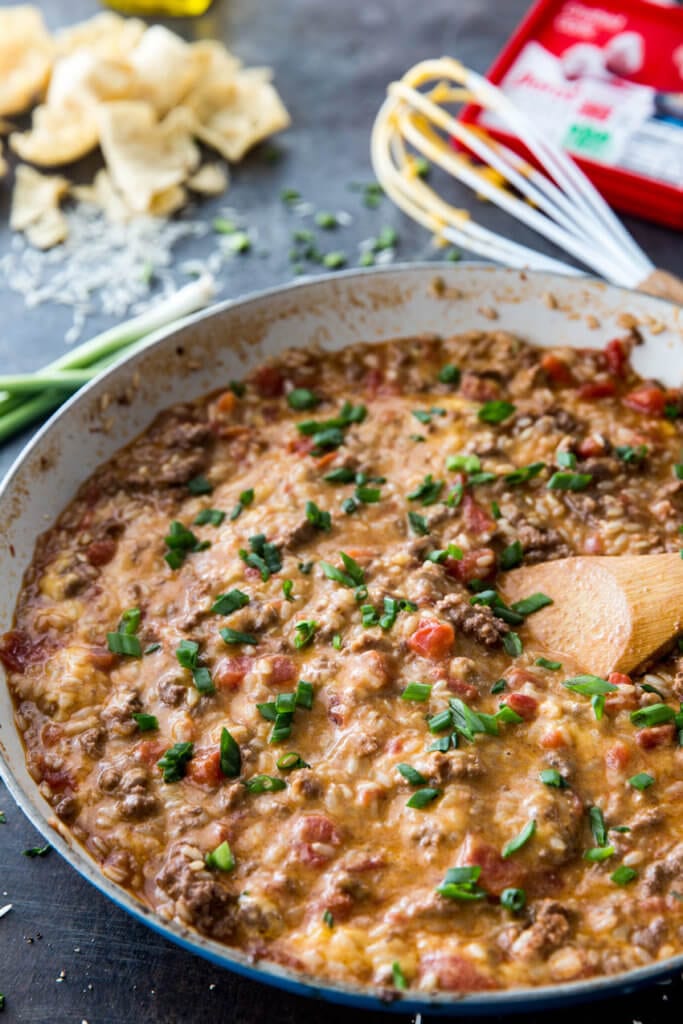 Mexican Beef and Rice Skillet