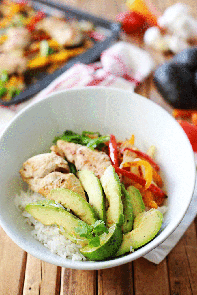 Baked Chicken and Avocado Bowls are a family favorite and come together in under 30 minutes 