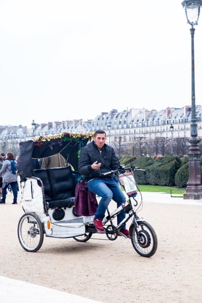 Bike taxis in Paris