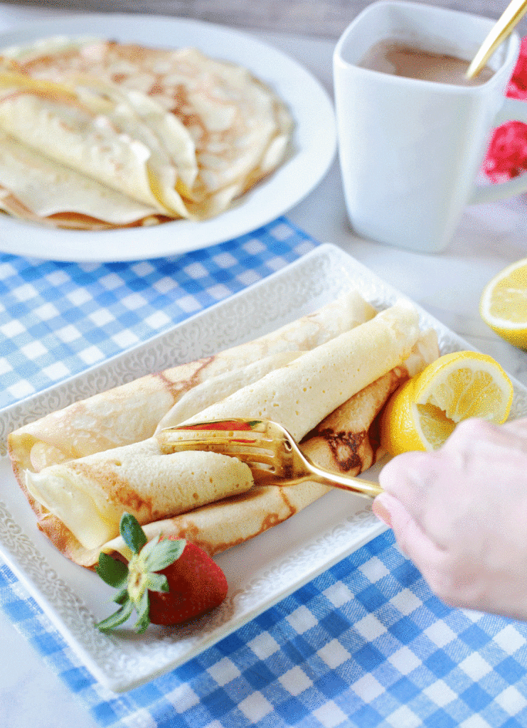 Coconut Dairy Free Crepes are slightly sweet and so tasty